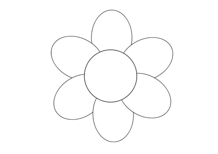 Desenho de Flor simples para Colorir - Colorir.com