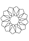 Página para colorir flor