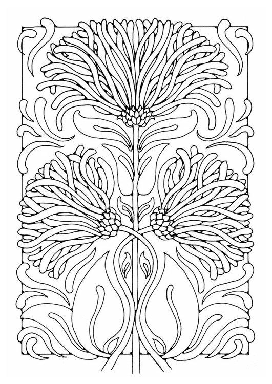 Página para colorir flores