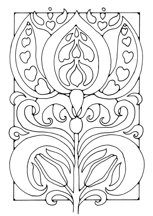 Página para colorir flores