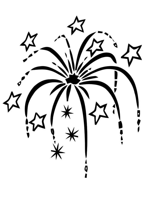 Desenho de Fogos de artifício para colorir