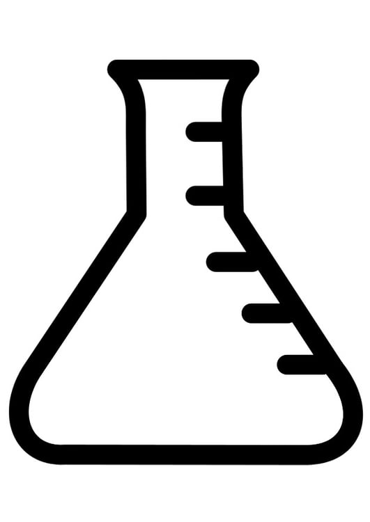 Página para colorir frasco de laboratÃ³rio