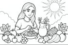 frutas e legumes num dia de verão