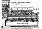 Página para colorir frutas e verduras frescas