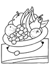 Página para colorir frutas