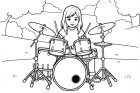 garota na bateria
