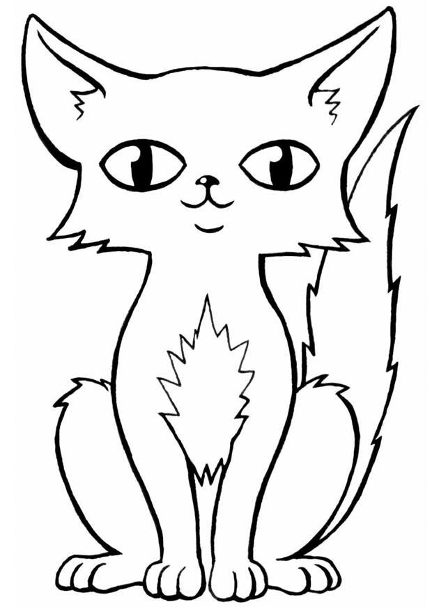 Desenho de Gato com franja para Colorir - Colorir.com