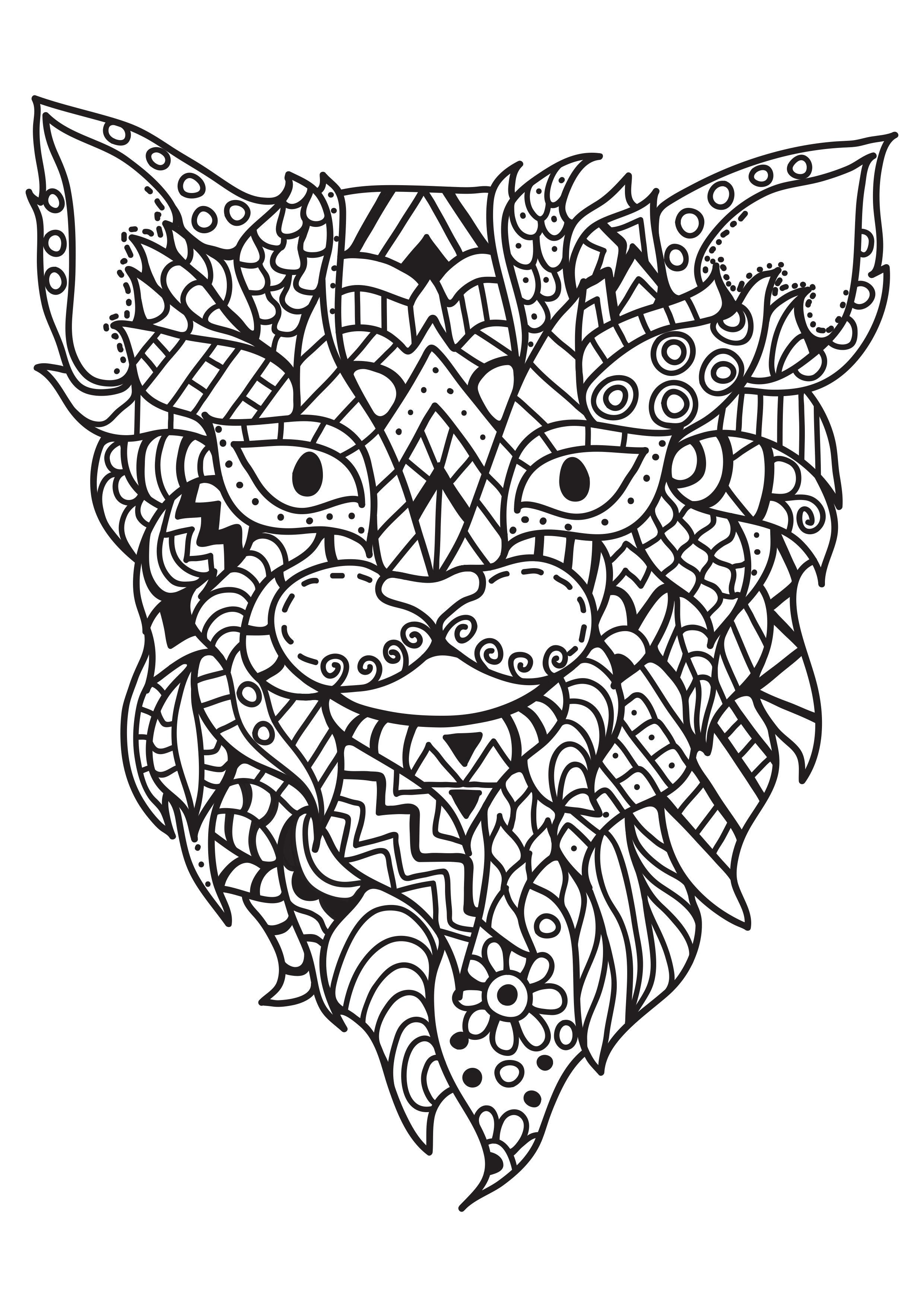 Desenhos para colorir gratuitos de Gatos para baixar - Gatos - Coloring  Pages for Adults