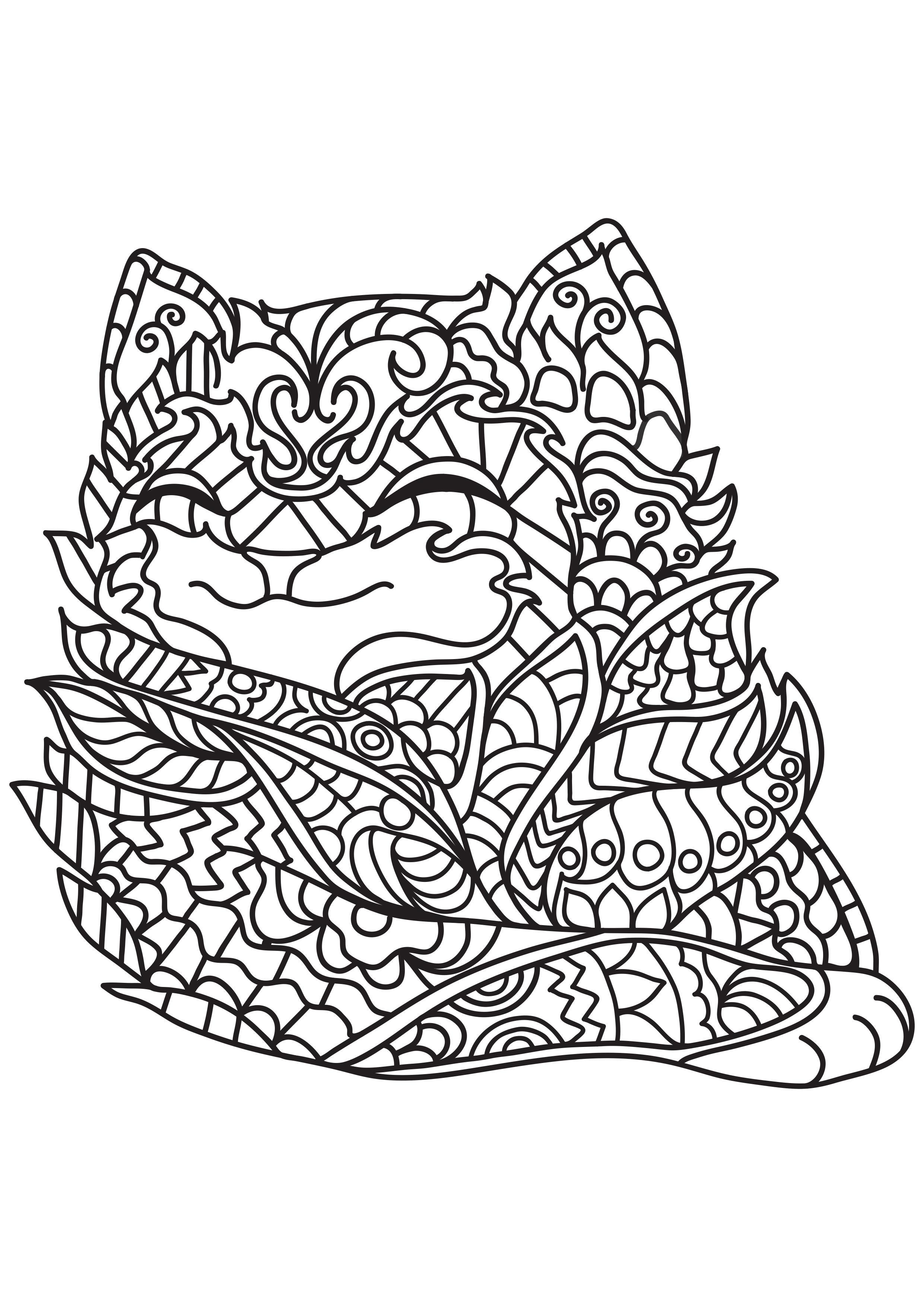 Desenhos para colorir gratuitos de Gatos para baixar - Gatos