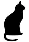 P�ginas para colorir gato preto