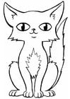 Página para colorir gato