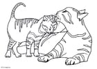 Página para colorir gatos