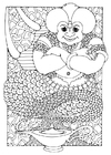 paginas-para-colorir gênio da lâmpada 