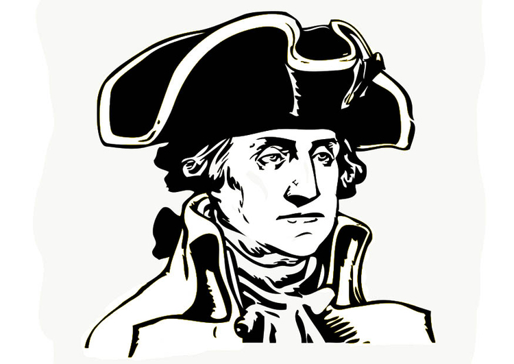 Página para colorir George Washington