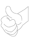 paginas-para-colorir gesto com a mão: ok