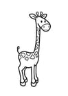 Página para colorir girafa 