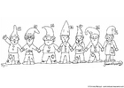 P�ginas para colorir gnomos 1 - 7