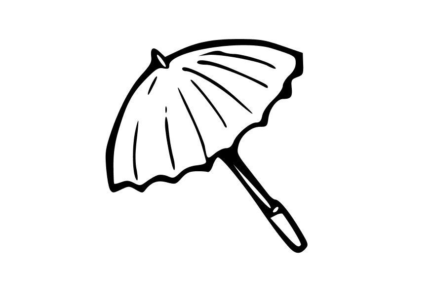 Página para colorir guarda-chuva 