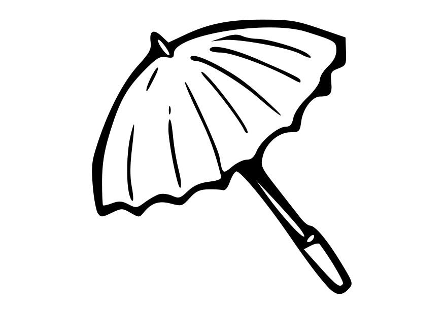 Página para colorir guarda-chuva 