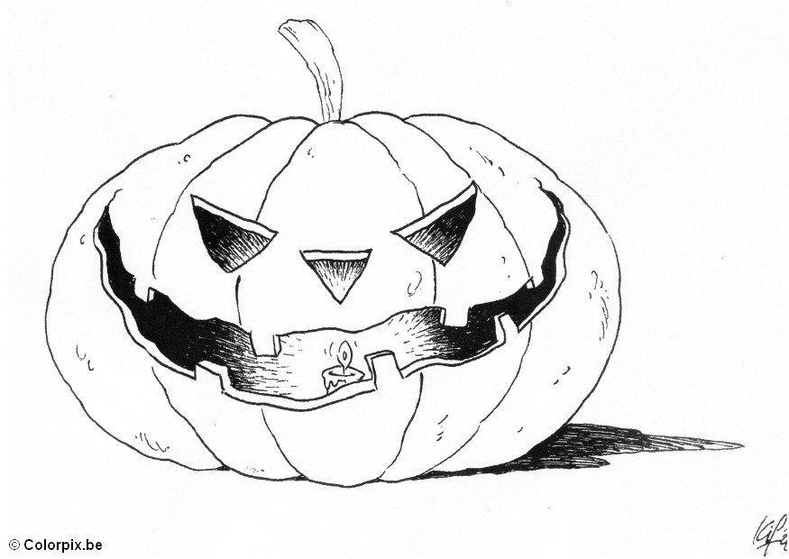 Desenho de Abóbora de Halloween na Cruz para Colorir - Colorir.com