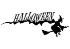 Página para colorir halloween - bruxa