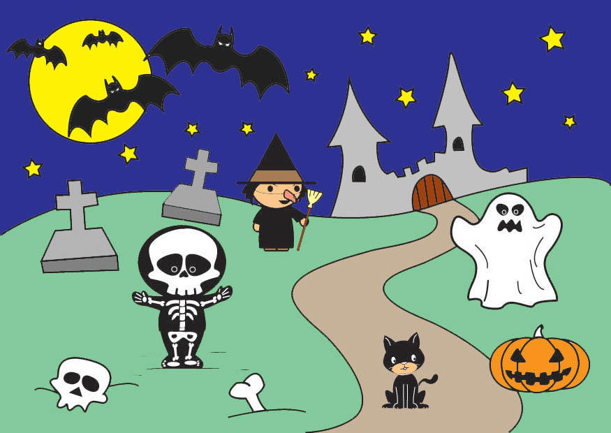Página para colorir Halloween