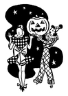 Página para colorir Halloween 