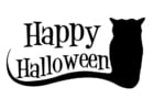 Página para colorir happy halloween 