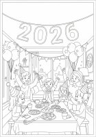 paginas-para-colorir Happy New Year 2026
