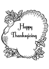 Página para colorir Happy Thanksgiving