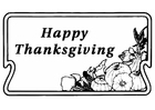 P�ginas para colorir Happy Thanksgiving