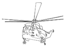 Página para colorir helicÃ³ptero de salvamento
