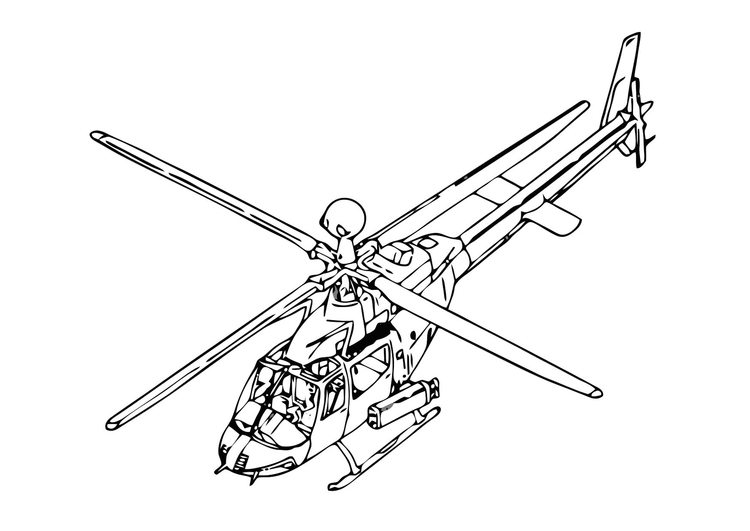 Página para colorir helicÃ³ptero