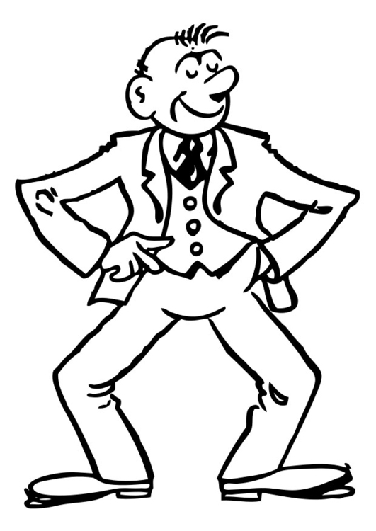 página para colorir homem de terno img 19179