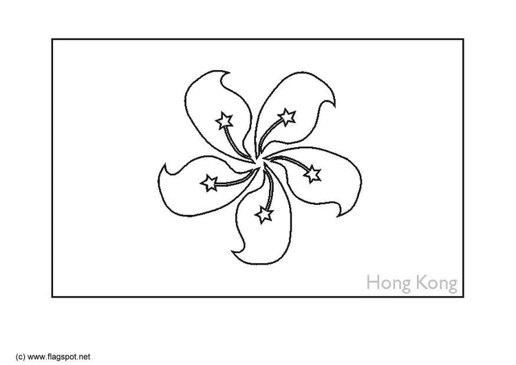 Página para colorir Hong Kong