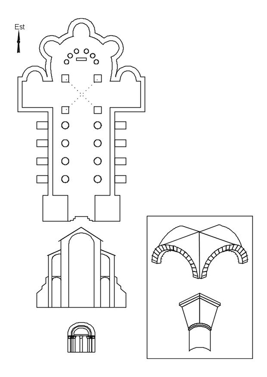 Página para colorir igreja romana