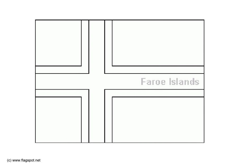 Página para colorir Ilhas Faroe