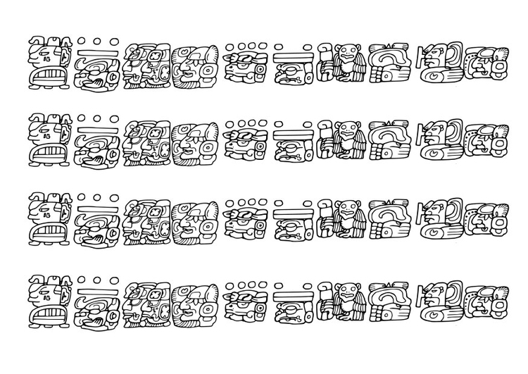 Página para colorir imagens maias 