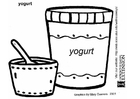 Página para colorir iogurte