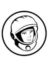 Página para colorir Iuri Gagarin