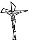 P�ginas para colorir Jesus na cruz