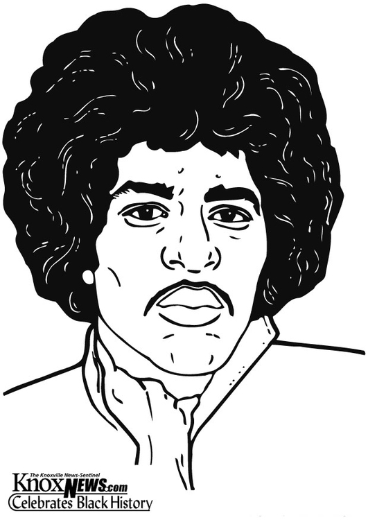 Página para colorir Jimi Hendrix
