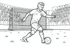 Página para colorir jogador de futebol messi