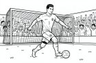 Página para colorir jogador de futebol