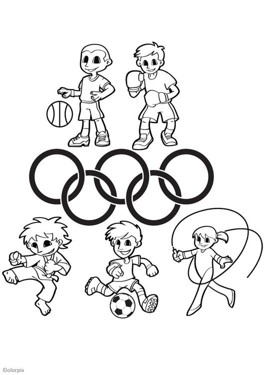 Desenhos simples para colorir para crianças de jogos-olímpicos, grátis,  para baixar - Jogos Olímpicos - Just Color Crianças : Páginas para colorir  para crianças