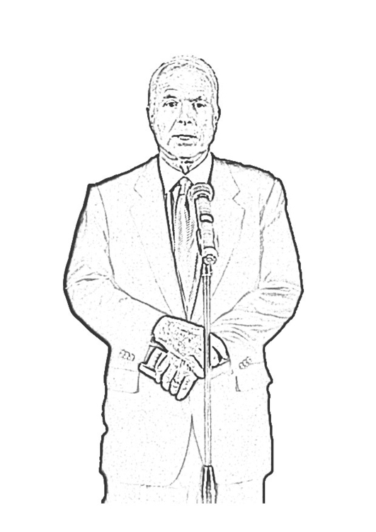 Página para colorir John McCain