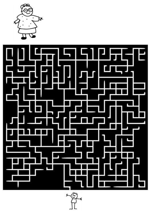 Página para colorir labirinto