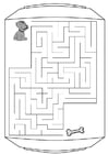 Página para colorir labirinto