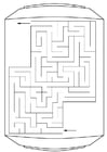 Página para colorir labirinto 