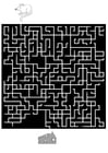 Página para colorir labirinto 